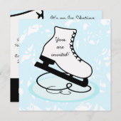 フィギュアスケートのスケートのパーティの招待状 招待状 (正面/裏面)