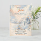 フィギュアスケートのバースデー招待状| 招待状 (スタンド正面)