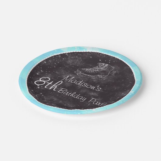 フィギュアスケートのパーティーは誕生会をめっきします ペーパープレート (アングル)