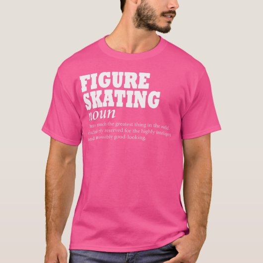 フィギュアスケートの定義 アイススケート 滑稽なフィギュア Tシャツ (正面)
