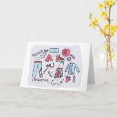 フィギュアスケートの挨拶状 カード (黄色い花)