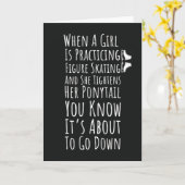 フィギュアスケートの面白いカード 彼女へのプレゼント 思春期の娘 女性 カード (黄色い花)