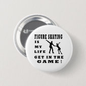 フィギュアスケートは私の生命です 缶バッジ (正面&裏面)