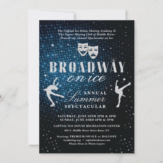フィギュアスケートショー招待状 Broadway on Ice 招待状 (正面)