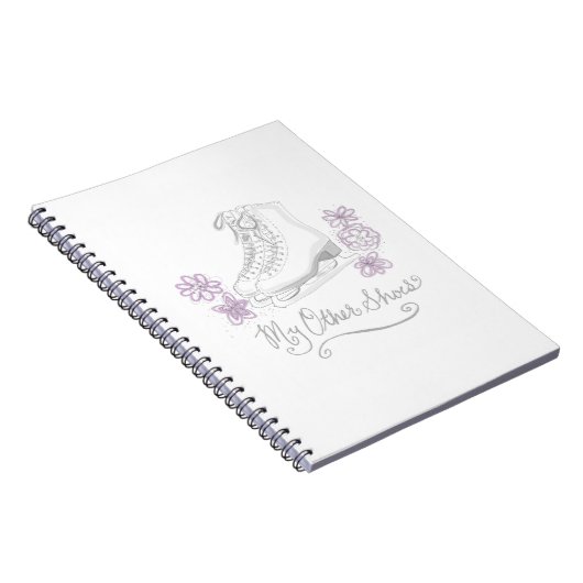 フィギュアスケート選手のための藤色のフィギュアスケートのカスタムなギフト ノートブック (右側)