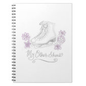 フィギュアスケート選手のための藤色のフィギュアスケートのカスタムなギフト ノートブック (正面)