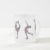 フィギュアスケート選手のパターンによって曇らされるマグ フロストグラスマグカップ (正面右)