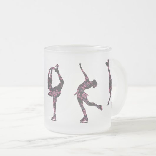 フィギュアスケート選手のパターンによって曇らされるマグ フロストグラスマグカップ (正面右)