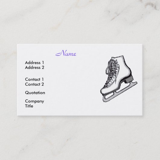 フィギュアスケート選手はクールです 名刺 (正面)