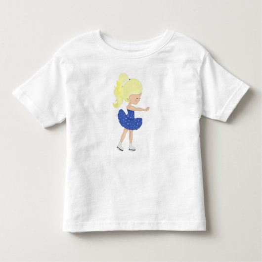 フィギュアスケート, アイススケートの女の子, 金髪 トドラーTシャツ (正面)