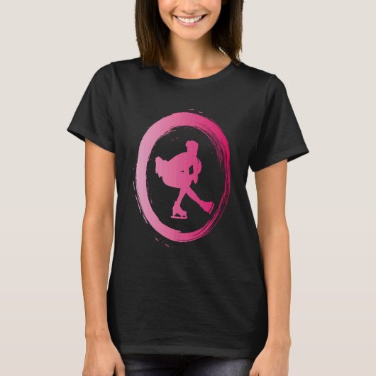 フィギュアスケート ダンス アイススケート フィギュアスケーター Tシャツ (正面)