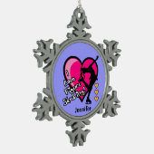 フィギュアスケート-パーソナライズなオーナメント スノーフレークピューターオーナメント (左)