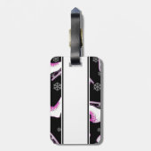 フィギュアスケート-黒およびピンクはアイススケートします ラゲッジタグ (裏面縦)