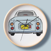 フィギュアズブルーフィガロ自動車工場ガレージクロック ラウンド壁時計