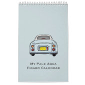 フィギュア可愛い淡い色のアクアフィガロ車カレンダー カレンダー (カバー)
