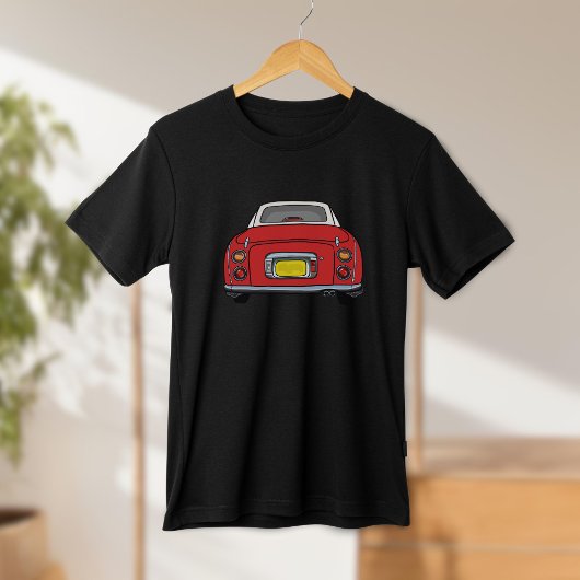 フィギュア可愛い赤いフィガロ車グラフィックTシャツ Tシャツ