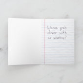 フィギュア女の子を男の子バレンタインに貼る シーズンカード (内部)