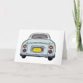 フィギュア淡い色のアクアフィガロ車グリーティングカード カード (正面)