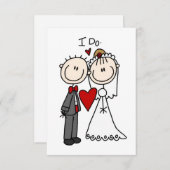 フィギュア結婚のカップルの挨拶を追加 招待状 (正面/裏面)