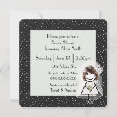 フィギュア花嫁を水玉模様 招待状 (正面)