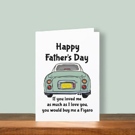 フィギュレーショングリーンフィガロ車のお父さんのデイカード カード