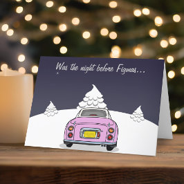フィギュレーションピンクフィガロカークリスマスホリデーカード シーズンカード