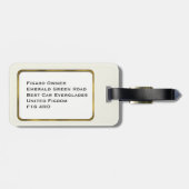 フィギュレーションモノグラムグリーンフィガロカーラゲージタグ ラゲッジタグ (裏面横)