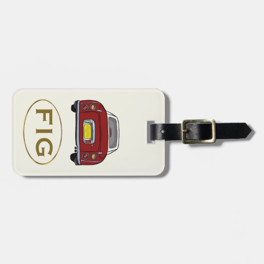 フィギュレーションモノグラムレッドフィガロカーラゲッジタグ ラゲッジタグ (正面横)