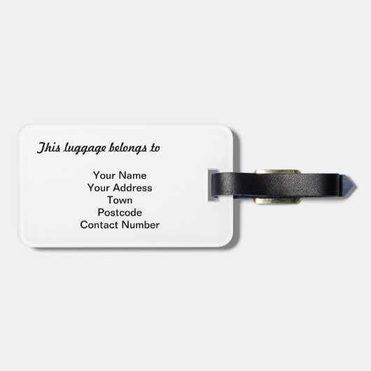 フィギュレーションラピスグレーフィガロカーラゲッジタグ ラゲッジタグ (裏面横)