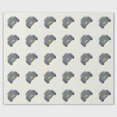 フィギュレーションラピスグレーフィガロカーラッピング紙 ラッピングペーパー (フラット)