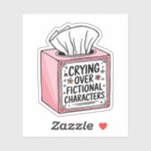 フィクションのキャラクターに泣く ヴィニール シール (シート)