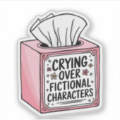 フィクションのキャラクターに泣く ヴィニール シール (正面)