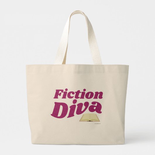 フィクションディバサッシー作家デザインスローガン ラージトートバッグ (裏面)