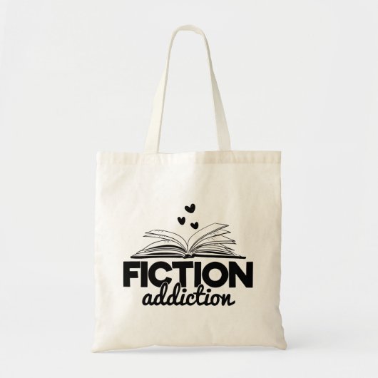 フィクション中毒ブックウ読ムの書籍引用文 トートバッグ (正面)