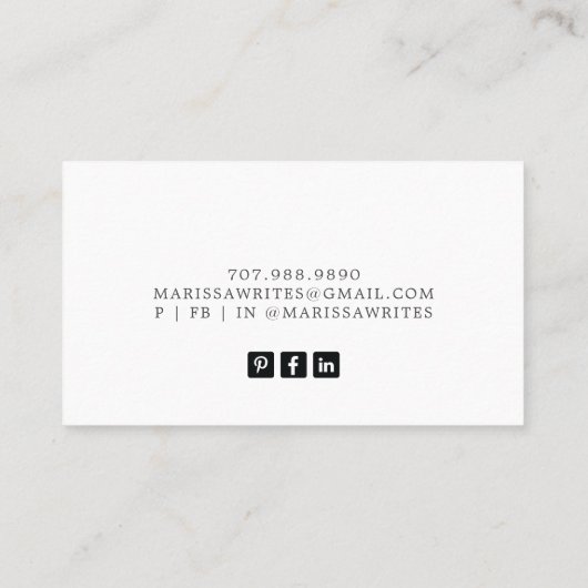 フィクション作家の水読色のコーナー 名刺 (裏面)