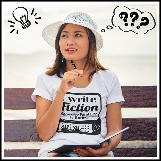 フィクション作家、作家、小説家のためのおもしろいギフト Tシャツ