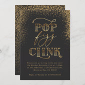 フィグポップ・アートの金ゴールドの祝日の招待 シーズンカード (正面/裏面)