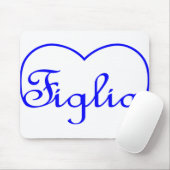 フィグリアドーターブルーイタリアンハート マウスパッド (マウス)