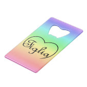 フィグリアドーターレインボーイタリアンハート クレジットカード栓抜き (正面アングル)