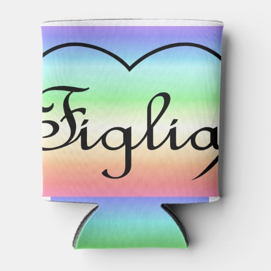 フィグリアドーターレインボーイタリアンハート 缶クーラー (正面)