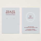 フィグ＆アイビー イヤリング ディスプレイ カード (正面&裏面)
