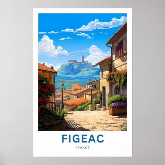 フィゲアックフランストラベルプリント ポスター (正面)