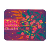 フィサリスオータムプラントブーケカラフルフローラアート マグネット (横)