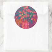 フィサリス中国のランタン秋フローラシール ラウンドシール (バッグ)