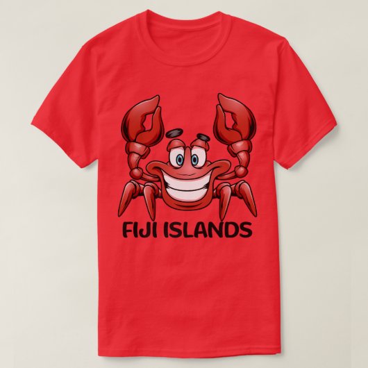 フィジアイランズビーチファミリーバケーショングループトリップカニ Tシャツ (デザイン正面)