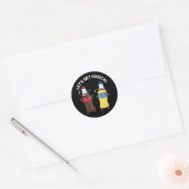 フィジカルなソーダプンおもしろいダークポップ・アートのBGを取得しよう ラウンドシール (封筒)