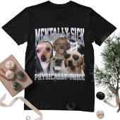 フィジカルに太っちょな面白い犬のミーム ぼろ品 グラフィック Tシャツ