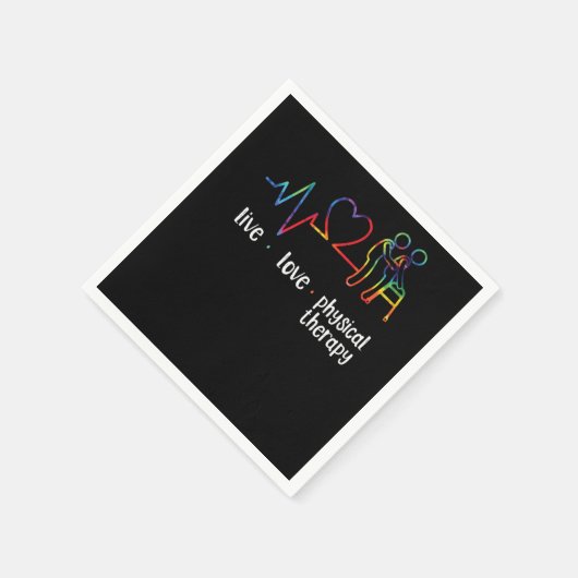 フィジカルセラピストライブラブフィジカルセラピータイ スタンダードカクテルナプキン (角)