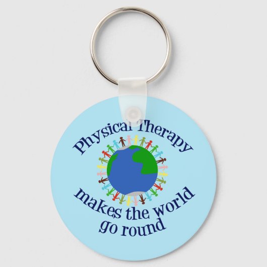 フィジカルセラピーが世界を動かす キーホルダー (正面)