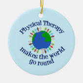 フィジカルセラピーが世界を動かす セラミックオーナメント (正面)